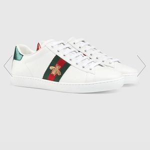 GUCCI white Ace Bee sneakers Size 34